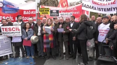 Emeklilikte Yaşa Takılanlar ve Emekliler Federasyonu’nun (EYT-EF) çağrısıyla Bakırköy’deki Özgürlük