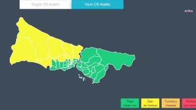 İstanbul Valiliği yarın sabah saatlerinden itibaren Avrupa Yakası'nın kuzey ve