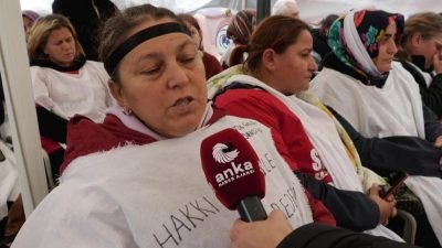 Sendikalı oldukları için işten çıkarılan ve yağmur çamur demeden 5