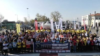 "Eziyet yönetmeliği' olarak adlandırdıkları düzenlemenin geri çekilmesi talebiyle iş bırakan