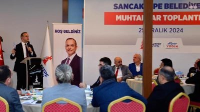 Sancaktepe Belediye Başkanı Alper Yeğin, mahalle muhtarlarıyla bir araya geldi.