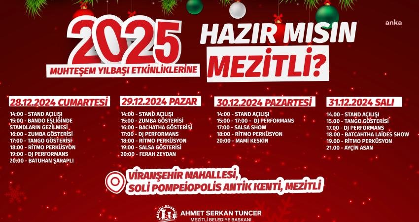 Mezitli Belediyesi'nin Soli Pompeipolis Antik Kenti'nde gerçekleştireceği yılbaşı etkinlikleri 28