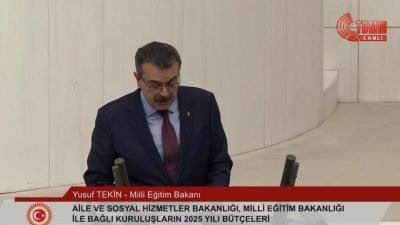 Milli Eğitim Bakanı Yusuf Tekin, bakanlığının bütçe görüşmelerinde kendisiyle ilgili gündeme