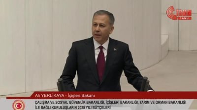 İçişleri Bakanı Ali Yerlikaya, TBMM Genel Kurulu'nda; Şam rejiminin devrilmesinin ardından