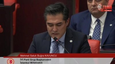 İYİ Parti Grup Başkanvekili Buğra Kavuncu, TBMM Genel Kurulu’nda yaptığı