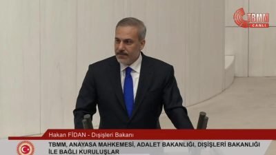 TBMM Genel Kurulu'nda 2025 yılı bütçe görüşmelerinde konuşan Dışişleri Bakanı