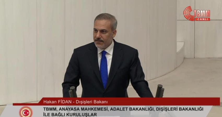 TBMM Genel Kurulu'nda 2025 yılı bütçe görüşmelerinde konuşan Dışişleri Bakanı
