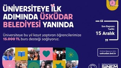 Üsküdar Belediyesi tarafından üniversiteyi bu yıl kazanan öğrencilere 15 bin