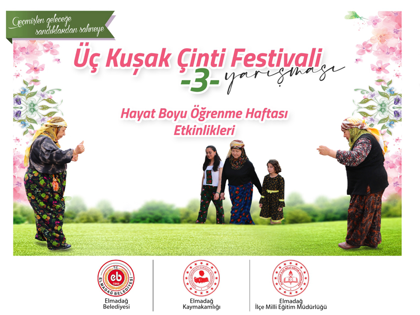 Bu yıl üçüncüsünü gerçekleştireceğimiz Üç Kuşak Çinti Festivali, kültürel mirasımızı yaşatmak