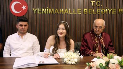 Hayatlarını 05.05.2025 tarihinde birleştirmek isteyen vatandaşlar, Yenimahalle Belediyesi Evlendirme Dairesi’ne