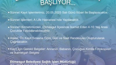 Etimesgut Belediyesi, sosyal sorumluluk projeleri kapsamında düzenlediği ücretsiz sünnet hizmetini