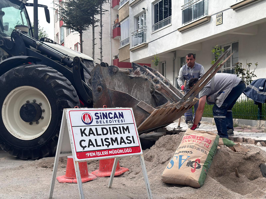 Sincan Belediyesi Fen İşleri Müdürlüğü ekipleri Sincan’da yaşayan görme engelli