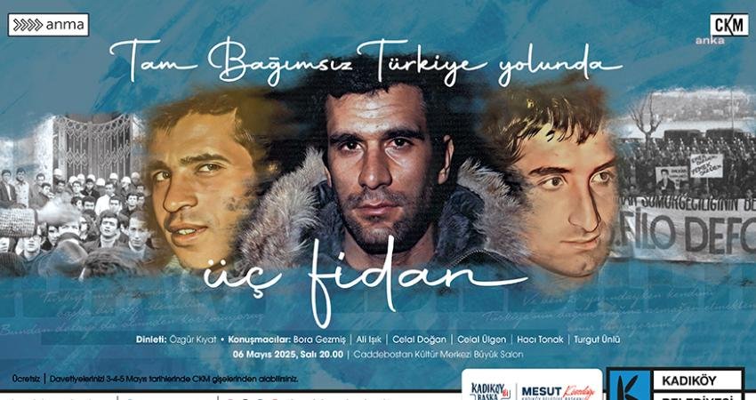 Devrimci gençlik önderleri Deniz Gezmiş, Hüseyin İnan ve Yusuf Aslan,
