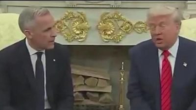 Kanada Başbakanı Mark Carney Salı günü Beyaz Saray'daki bir toplantı