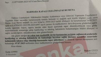Silivri Marmara Cezaevi’nde tutuklu Ayşe Barım'ın avukatı, Barım'ın sağlık durumunu