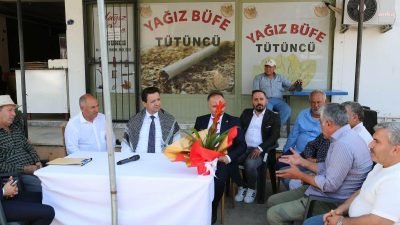 Saadet Partisi Genel Başkanı Mahmut Arıkan, Muğlalı çiftçilerle bir araya