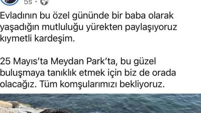 İstanbul’un Sancaktepe ilçesinde, oğlunun kanseri yenmesinin ardından sosyal medya üzerinden