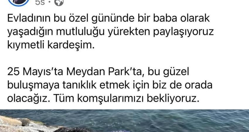 İstanbul’un Sancaktepe ilçesinde, oğlunun kanseri yenmesinin ardından sosyal medya üzerinden