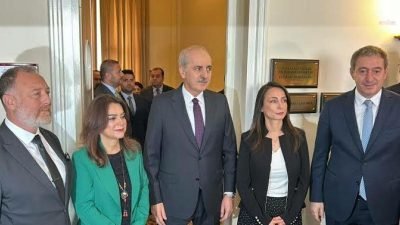 TBMM Başkanı Numan Kurtulmuş, DEM Parti Eş Genel Başkanları Tülay