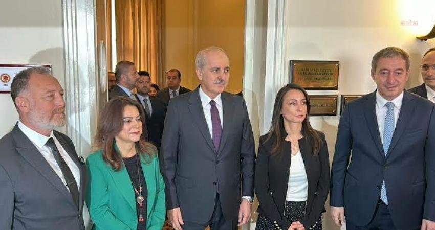 TBMM Başkanı Numan Kurtulmuş, DEM Parti Eş Genel Başkanları Tülay