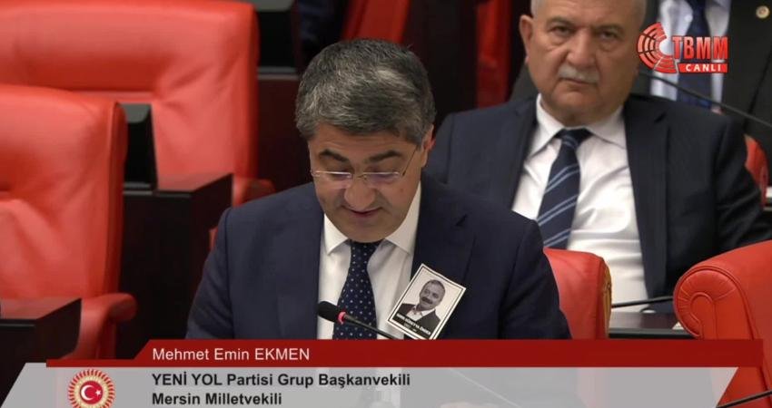 CHP Grup Başkanvekili Murat Emir, TBMM Genel Kurulu'nda Cumhurbaşkanı Erdoğan'ın