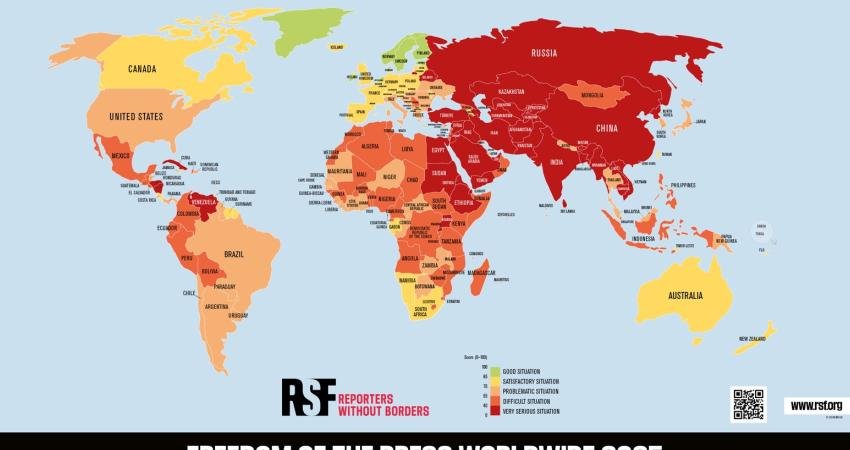 Uluslararası Sınır Tanımayan Gazeteciler (RSF) örgütü tarafından hazırlanan 2025 Dünya