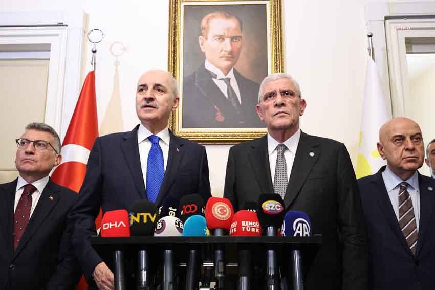 TBMM Başkanı Numan Kurtulmuş, İYİ Parti Genel Başkanı Müsavat Dervişoğlu'nu