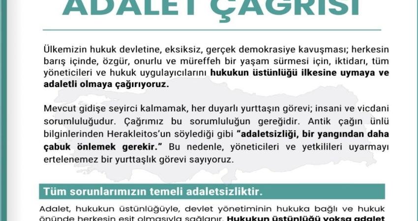 AK Partili eski bakanlar, milletvekilleri, akademisyenler ve hukukçuların aralarında bulunduğu