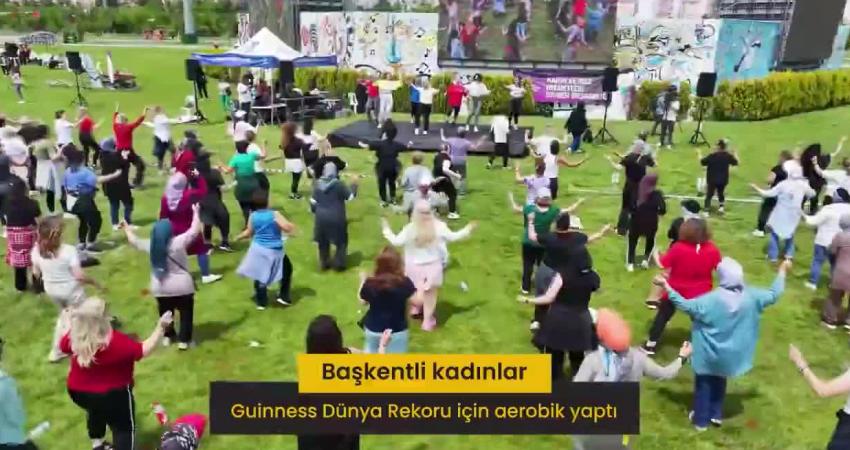 Başkentli kadınlar, Ankara Büyükşehir Belediyesi (ABB) tarafından düzenlenen aerobik etkinliğinde