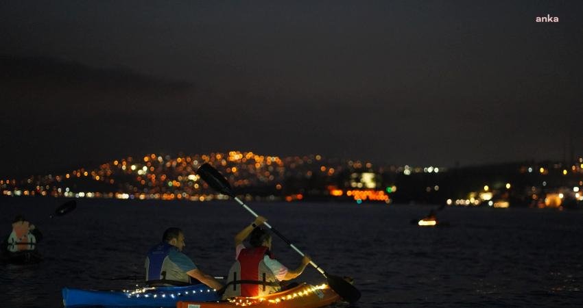 Beykoz Belediyesi, dolunay eşliğinde yoga ve kano etkinliği düzenleyerek doğaseverleri