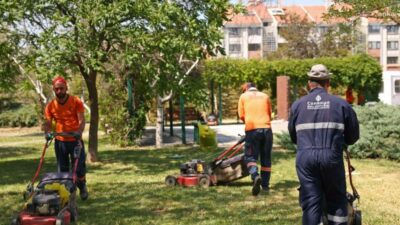 Çankaya Belediyesi, ilçe genelindeki parkları, vatandaşların yaz aylarındaki kullanımına hazırlamak
