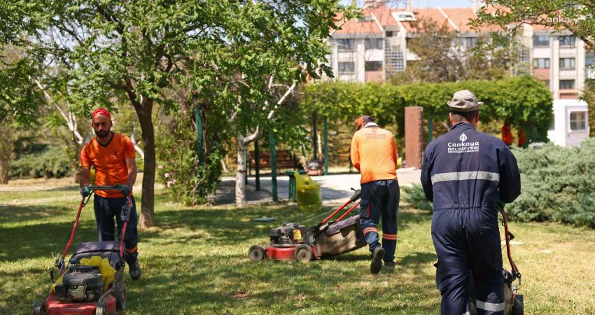 Çankaya Belediyesi, ilçe genelindeki parkları, vatandaşların yaz aylarındaki kullanımına hazırlamak