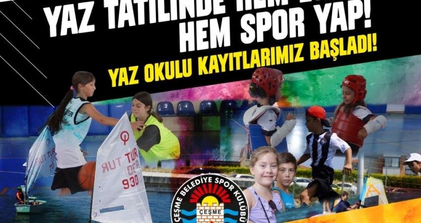 Çeşme Belediye Spor Kulübü Yaz Spor Okulu başvuruları başladı. Çeşme