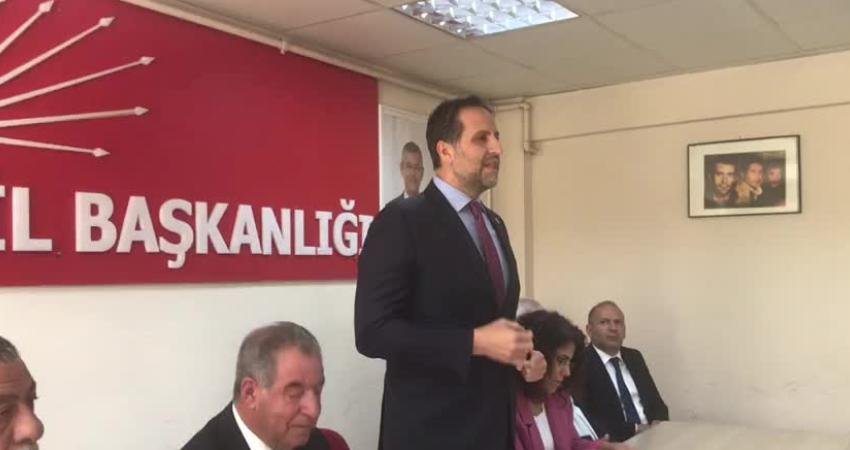 CHP Ardahan İl Başkanlığı'nda konuşan CHP Ardahan Milletvekili Özgür Erdem