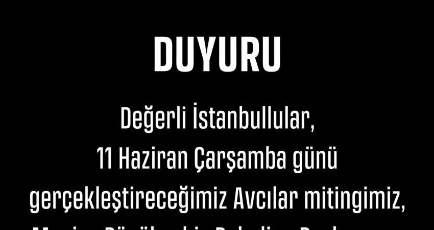 CHP'nin yarın gerçekleştireceği Avcılar Mitingi, Manisa Büyükşehir Belediye Başkanı Ferdi Zeyrek'in