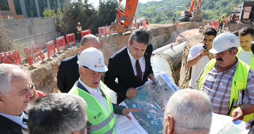 Bursa Büyükşehir Belediye Başkanı Mustafa Bozbey, Çınarcık Barajı isale hattı