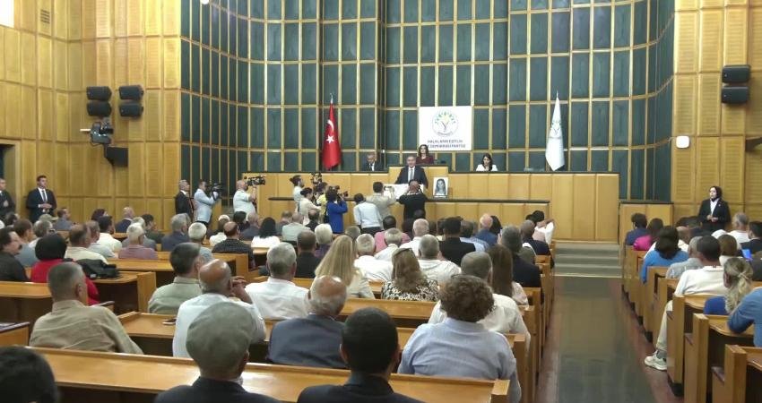 DEM Parti Eş Genel Başkanı Tuncer Bakırhan, Parti Genel Merkezinden