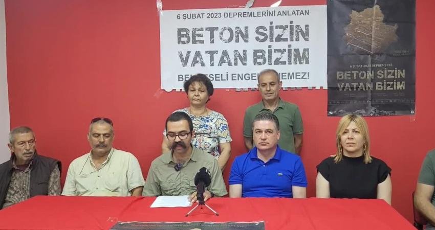 6 Şubat depremlerini Hatay’da yaşayan tanıkları odağına alarak çekilen "Beton