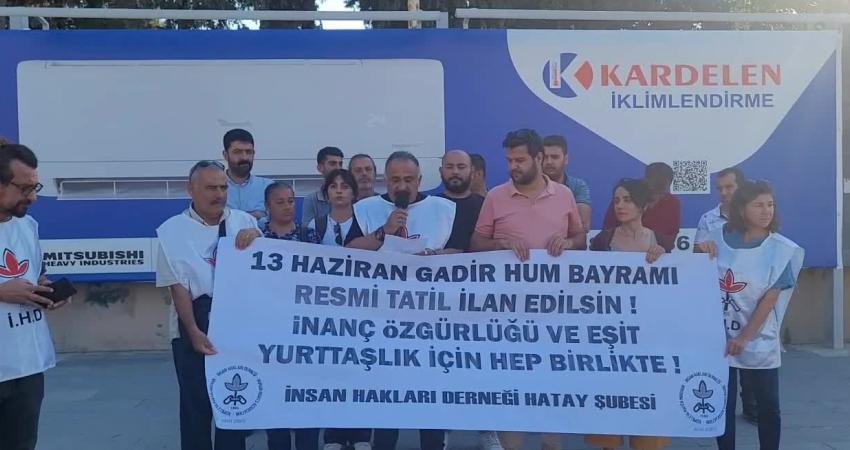 İnsan Hakları Derneği (İHD) Hatay Şubesi, Arap Alevi toplumu için
