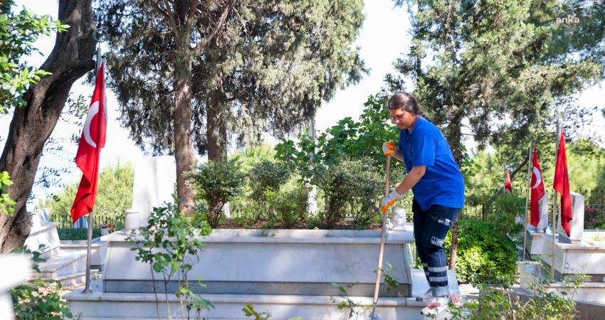 Konak Belediyesi, şehit yakınlarının bayramda daha huzurlu bir şekilde kabir