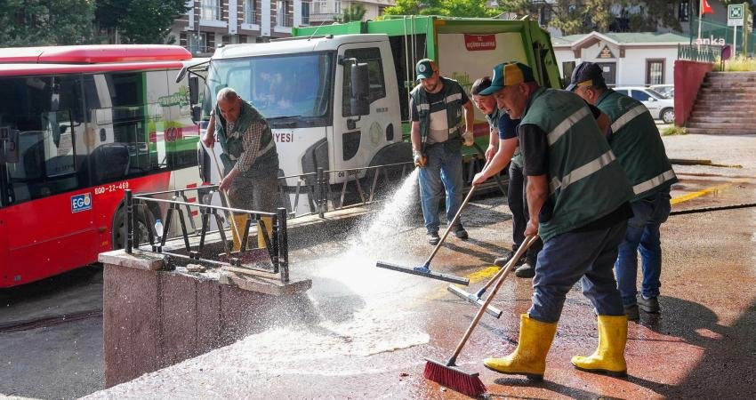 Keçiören Belediyesi, vatandaşların kurban ibadetlerini tamamlamasının ardından kurban kesim alanı