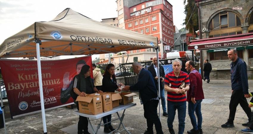 Ortahisar Belediyesi, ihtiyaç sahibi ailelerin sofrasında bayram bereketini yaşatmak amacıyla
