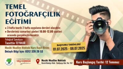Mamak Belediyesi, fotoğrafçılığa ilgi duyan vatandaşlara yönelik yeni bir eğitim