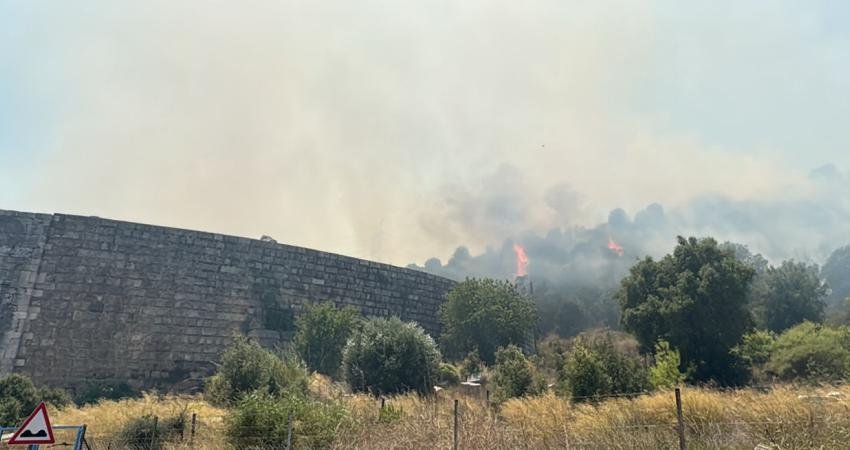 Antalya’da dört ilçede yangın çıktı. Aksu'daki yangın rüzgârın etkisiyle Perge