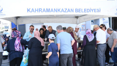 Kahramankazan Belediyesi ekipleri, dayanışma ve paylaşma kültürünü yaşatmak amacıyla ilçe