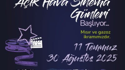 Çankaya Belediyesi Açık Hava Sinema Günleri 11 Temmuz'da Keklikpınarı'nda başlıyor.