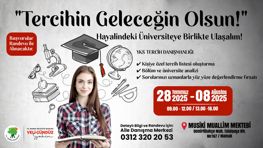 Mamak Belediyesi, üniversite adaylarının geleceğini şekillendirecek tercih sürecinde gençlerin yanında