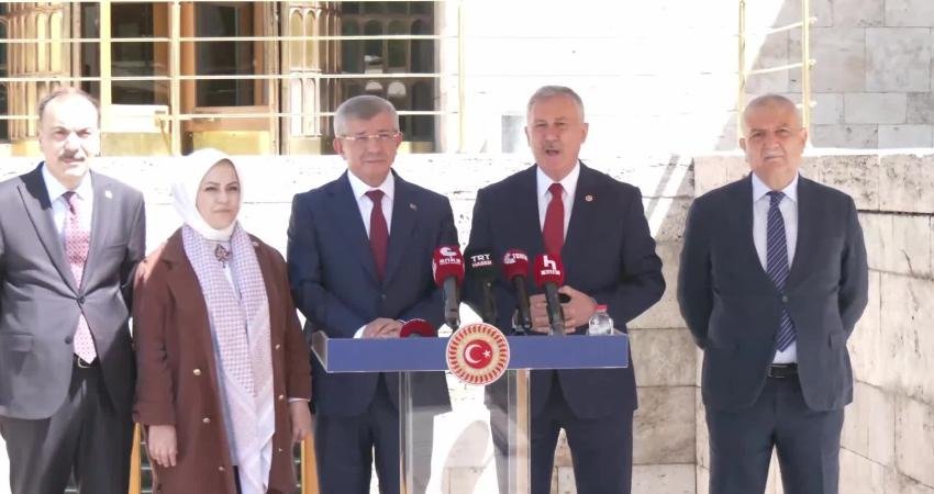 Gelecek Partisi Genel Başkanı Ahmet Davutoğlu, "Tel Aviv'e giden yol