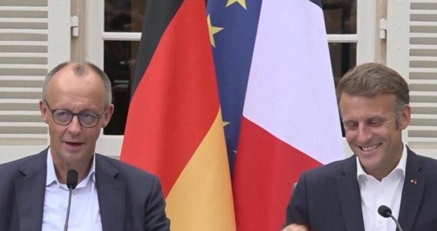 Almanya Başbakanı Friedrich Merz ve Fransa Cumhurbaşkanı Emmanuel Macron, Güney