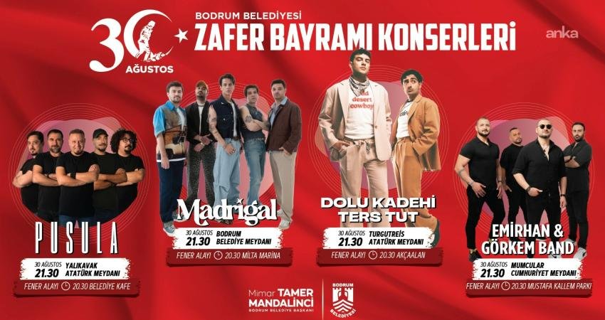 Bodrum Belediyesi, 30 Ağustos Zafer Bayramı’nı ilçenin dört farklı bölgesinde